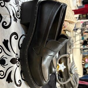 Torrid Black Leather Loafers with Studded Detail